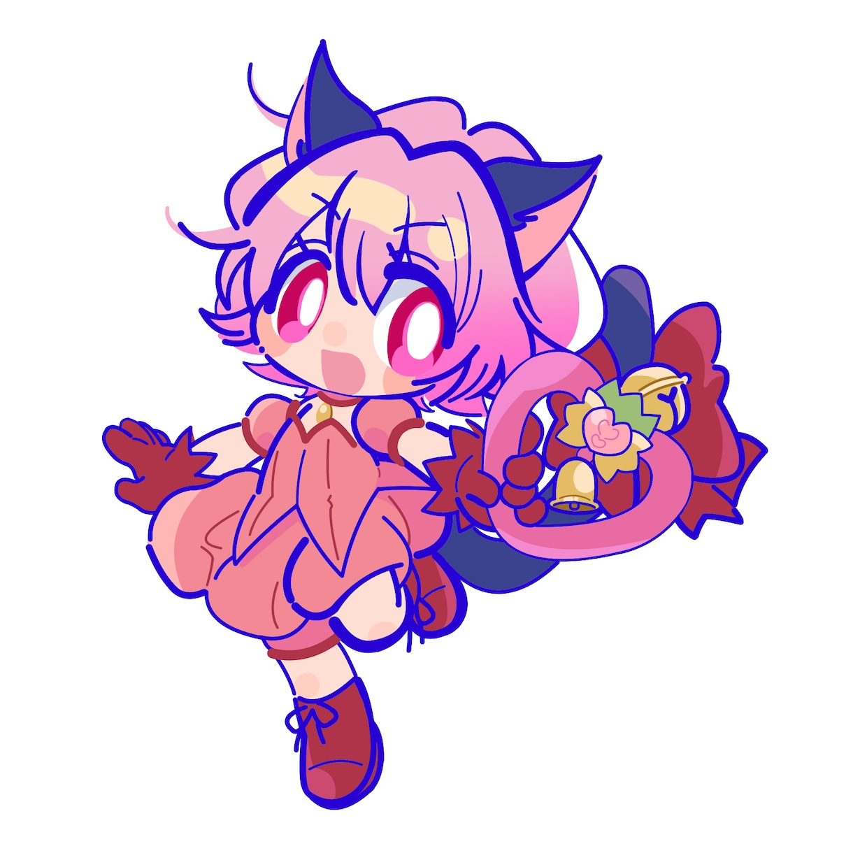 レトロポップなデフォルメイラスト描きます 商用利用料込み！レトロ可愛いイラスト描きます イメージ6