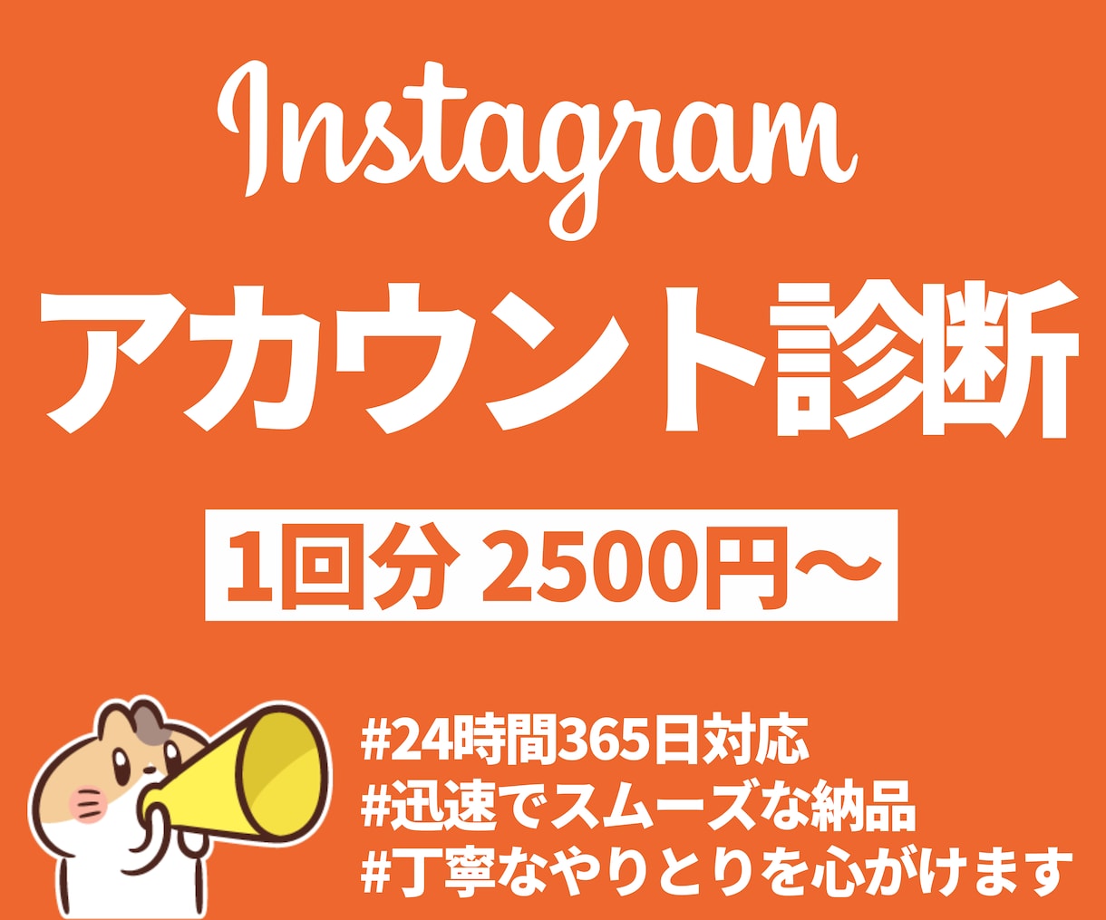 インスタグラムのアカウントを診断します 診断で見つかるインスタの方向性！収益マネタイズのヒントにも！ イメージ1