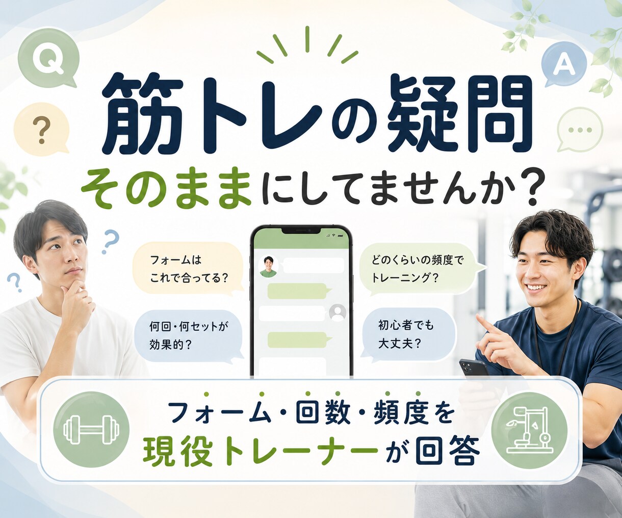 筋トレのフォーム・回数・頻度の疑問に回答します 月250本指導の現役トレーナーが筋トレの悩みを整理 イメージ2