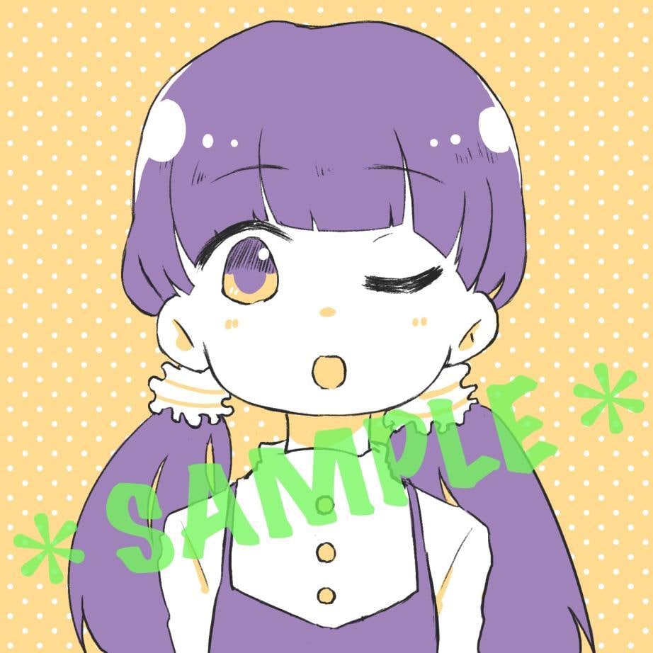 シンプル可愛い♪あなただけの単色アイコン作成します オリジナルやキャラデザOK★短納期も可能です★ イメージ3