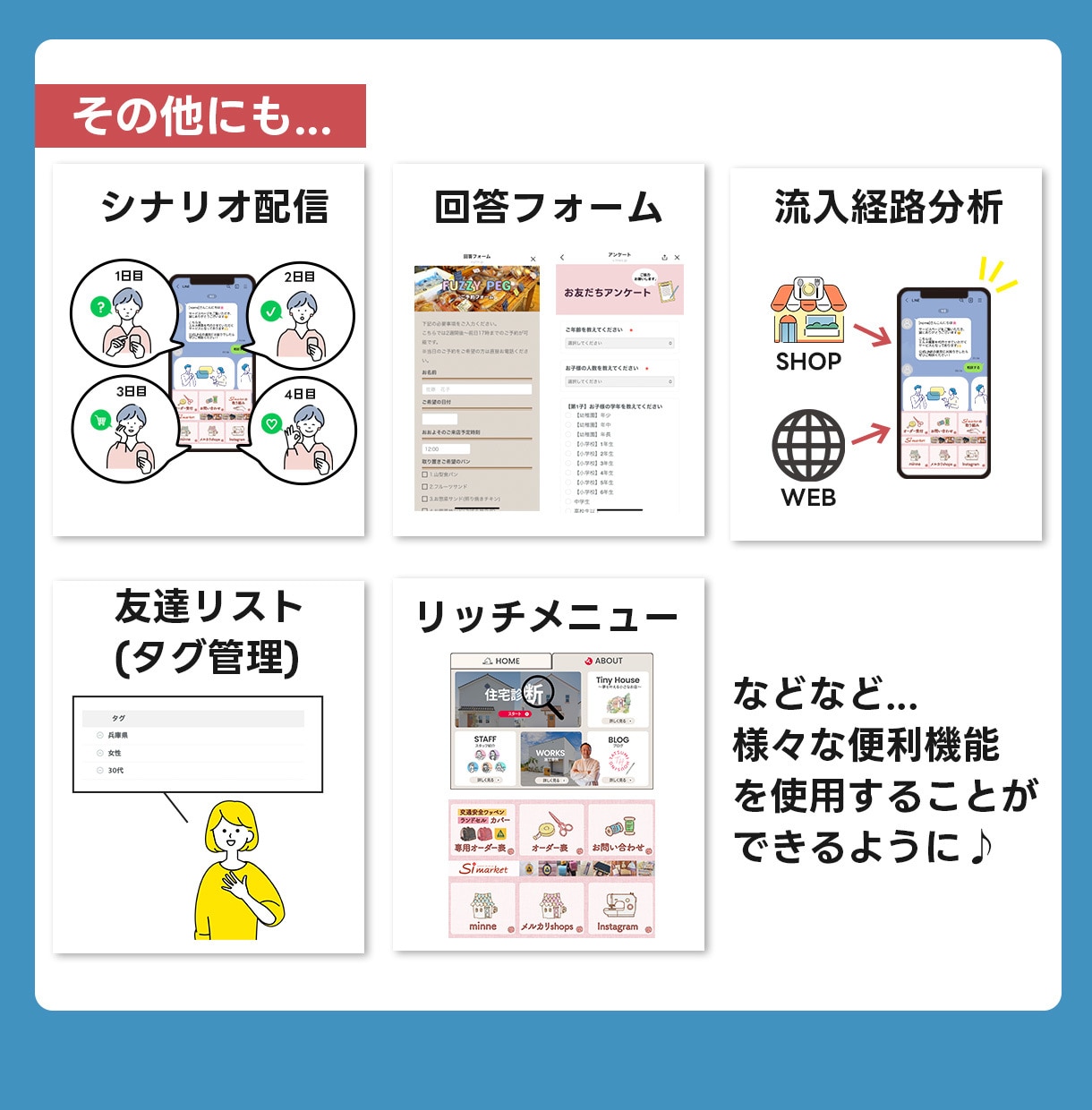 あなたに変わって働いてくれるLINEを構築します LINE活用で「まるで事務員さんを1人雇ったみたい♪」 イメージ4