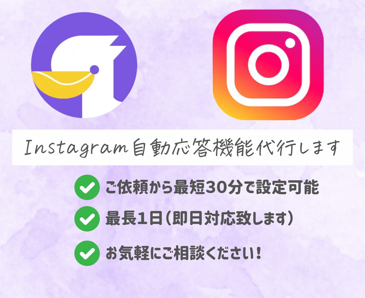 Instagramの自動応答機能作成代行します Instagramの自動応答機能（エルグラム）の代行します イメージ1