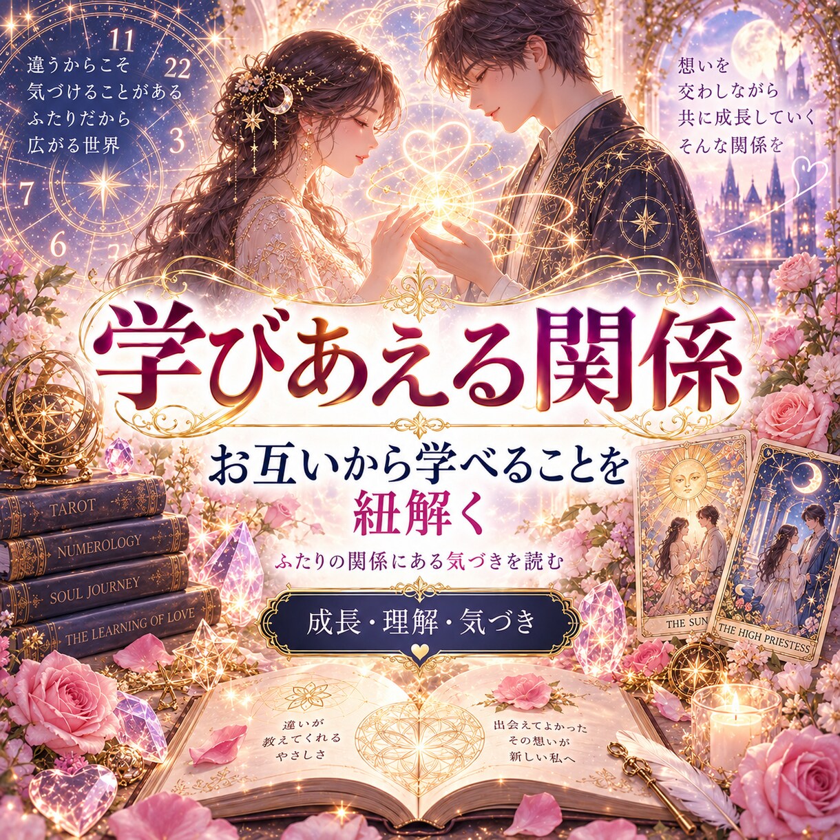 霊感タロット×数秘術であなたの恋愛、結婚占います 霊感タロット×数秘術でお相手の気持ちと二人のご縁を占います。 イメージ3