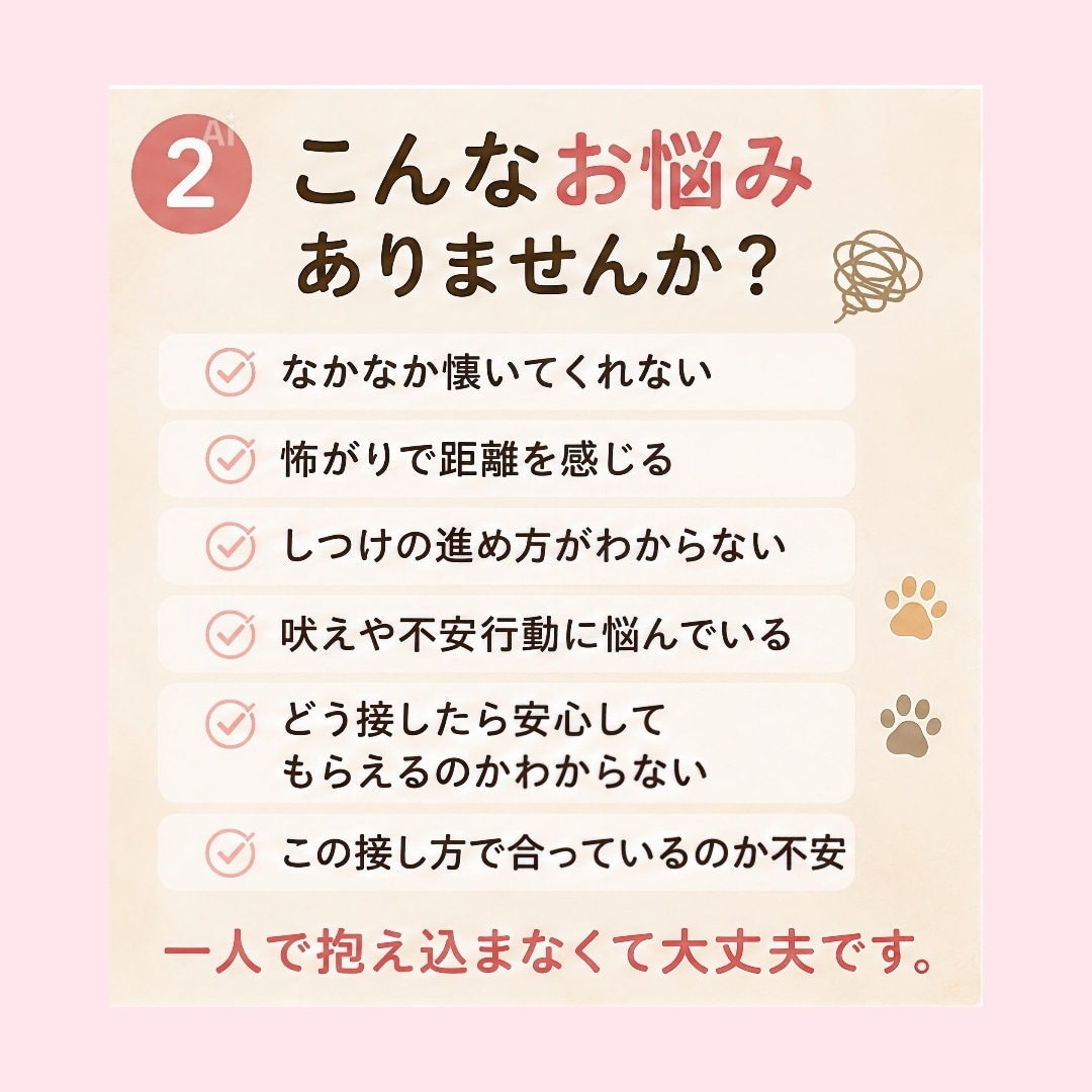 保護犬との暮らしを優しくサポートします 成犬からのお迎えも安心してご相談ください イメージ2