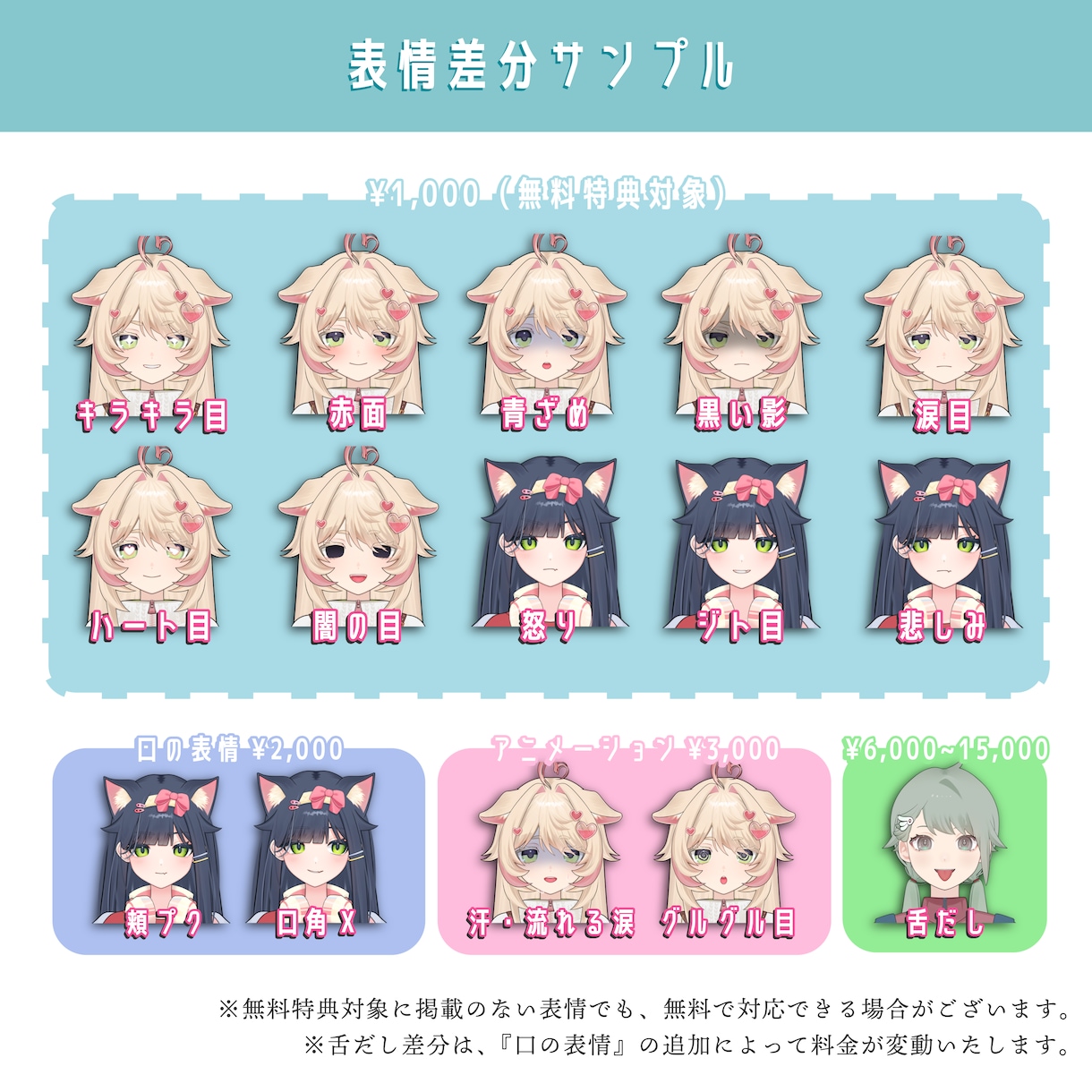 Vモデルをイラスト〜モデリングまで全制作いたします 破綻なく高可動＆高クオリティなLive2Dモデリング イメージ4