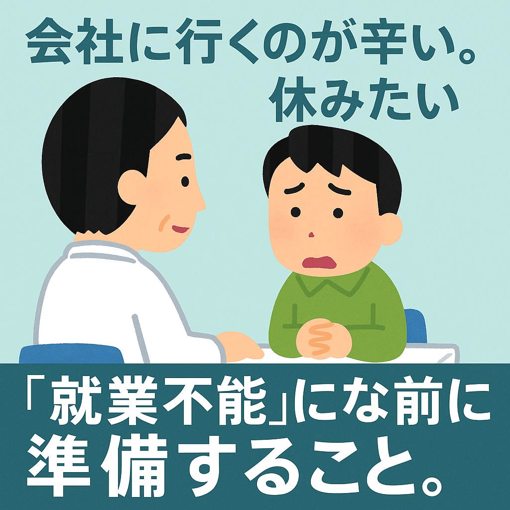 就業不能に陥る前にお伝えしたい事があります ♥｢仕事がつらい｣、｢もう無理かも｣、｢休みたい｣と思う方へ イメージ1