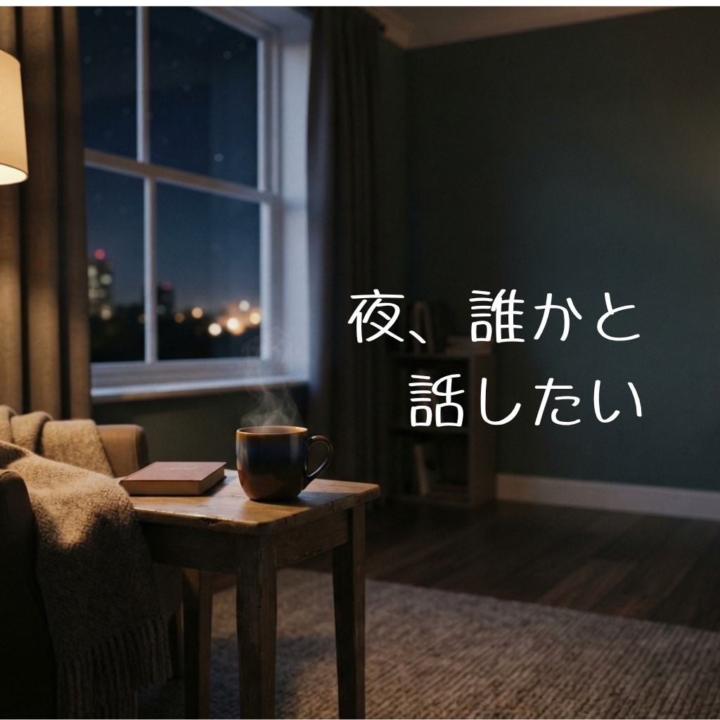 夜限定｜愚痴・雑談・悩みなど、話し相手になります 愚痴も雑談も、まとまらない話も、そのままで大丈夫です イメージ1