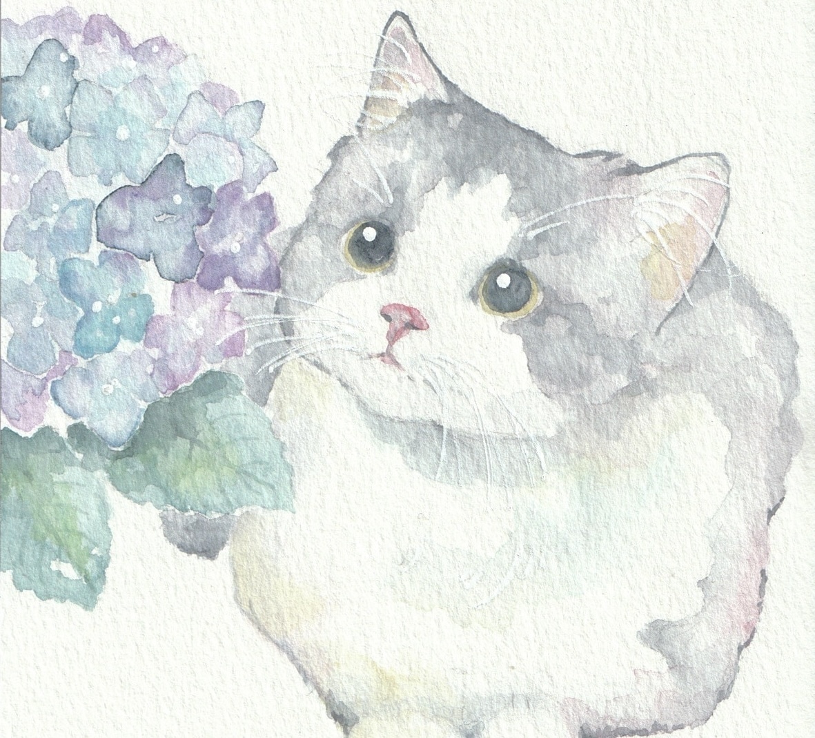 ふんわりとした水彩でペットのイラストを手描きします アイコン、待ち受けやプレゼントにも、かわいい透明水彩の絵を イメージ3