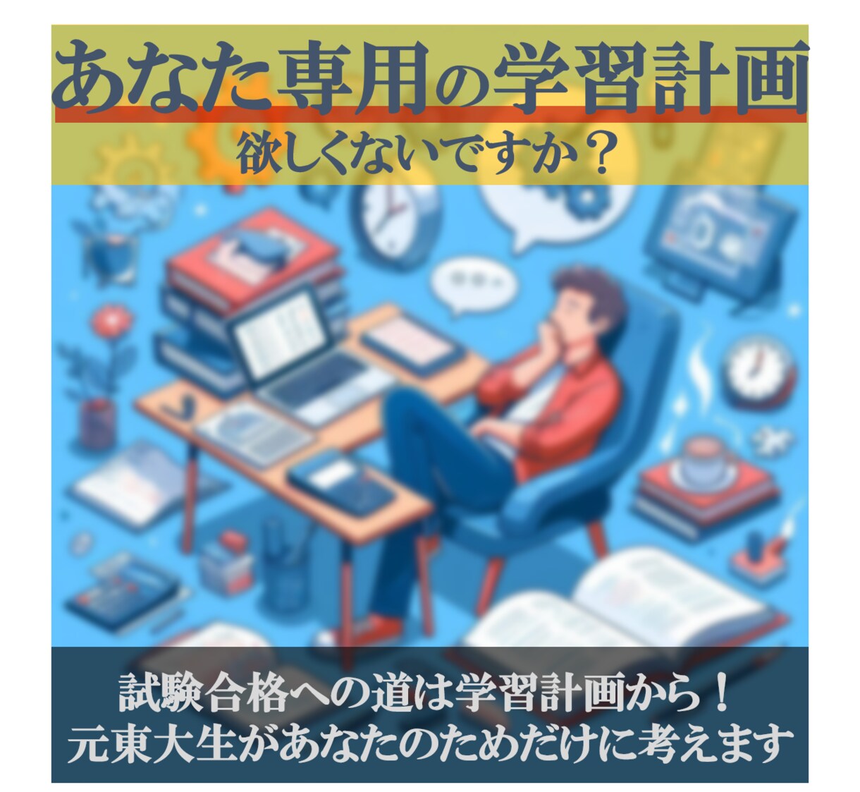 受験・資格試験に向けた勉強計画をアドバイスします 東大現役合格のエンジニアが試験までの道筋を一緒に考えます イメージ1