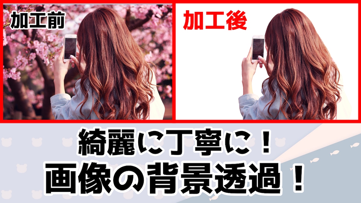 画像・写真の背景透過、白抜きを早く仕上げます 高品質で早く丁寧にさせて頂きます！ イメージ2