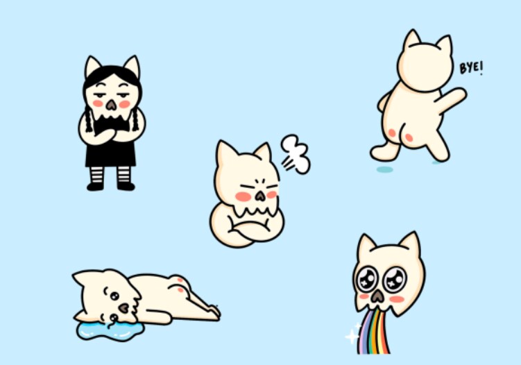 食べ物や人がモチーフLINEスタンプを作ります ここでしか作れない自分だけのLINEスタンプがほしい方へ イメージ3