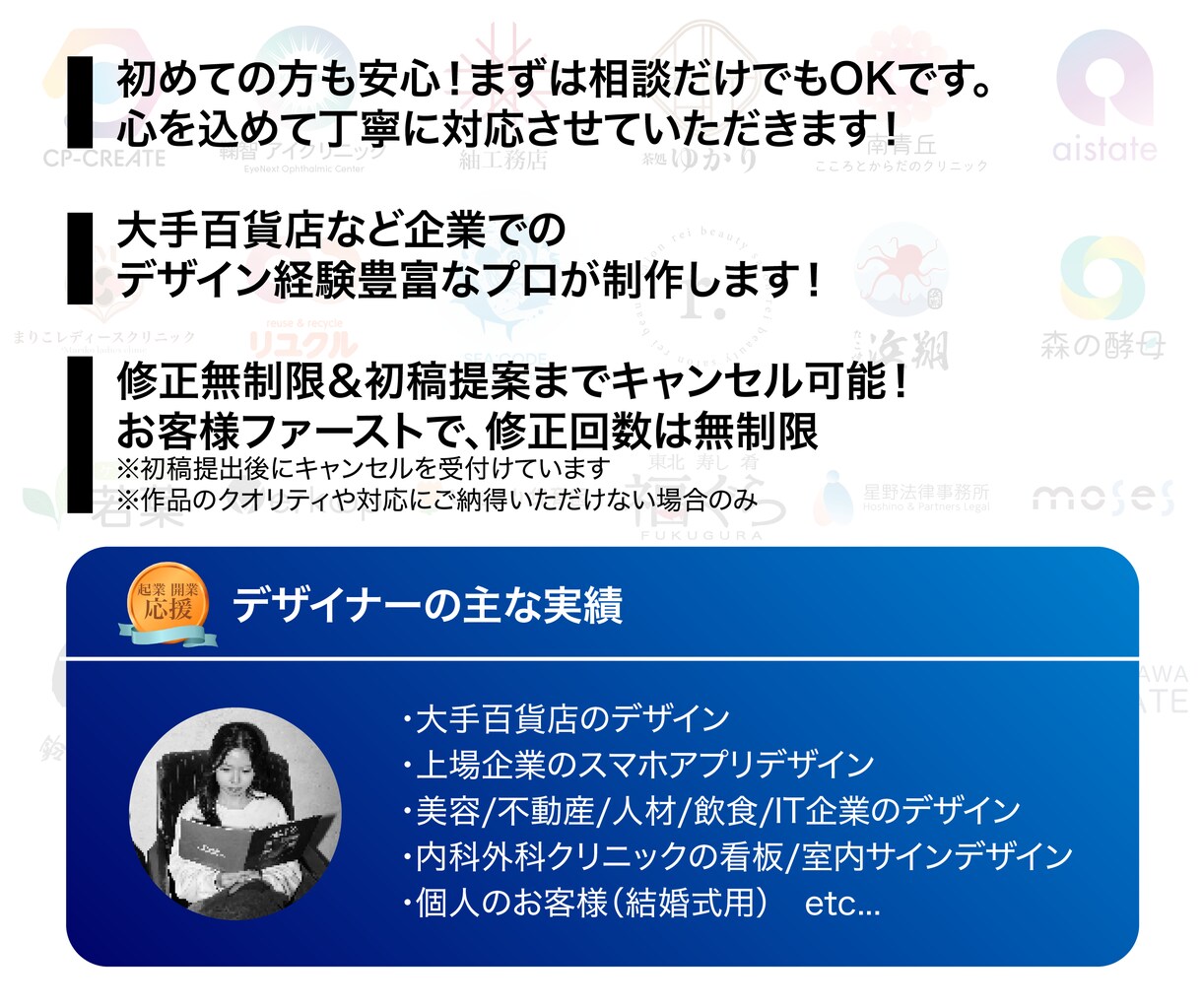 プロが作るロゴ＆名刺！修正無制限で理想を形にします ＼起業・開店応援／トータル制作でブランド構築 イメージ3
