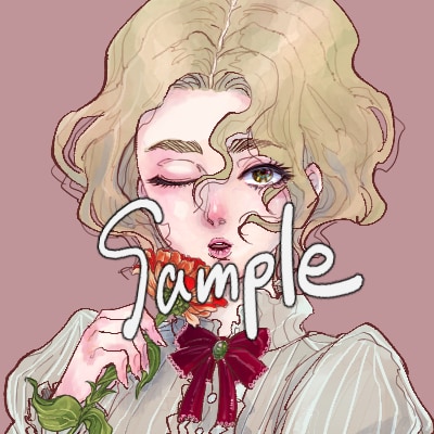 SNS等アイコン・ホーム画面のイラスト承ります 大人っぽいキャラ・繊細なタッチがお好きな方向け イメージ2