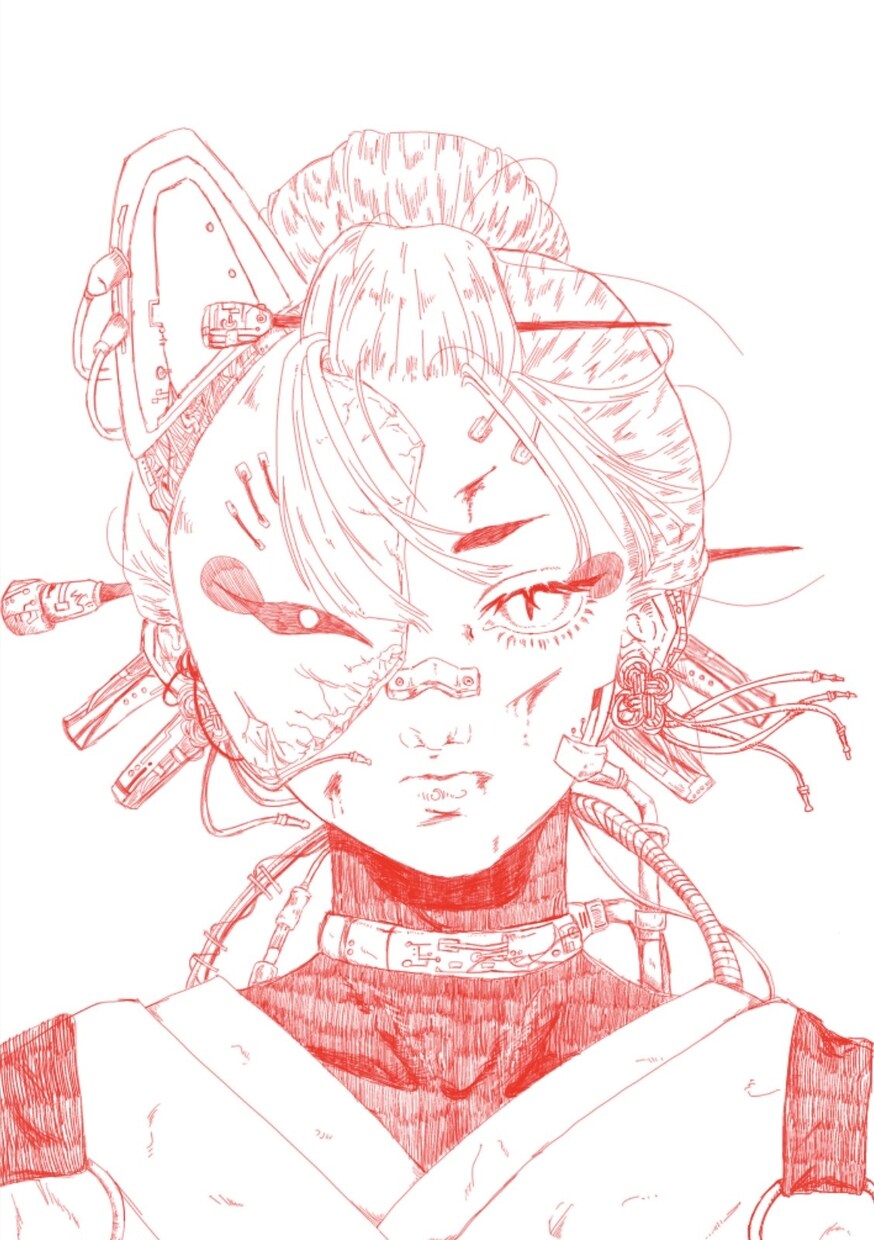 サブカル/ダーク/サイケデリックなイラスト描きます 退廃的な雰囲気をペン画風に表現します イメージ5