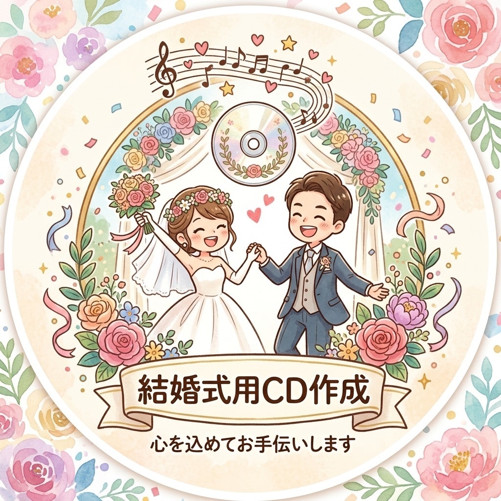 結婚式で使用するCDを作成します リストに基づきCD作成のお手伝いを