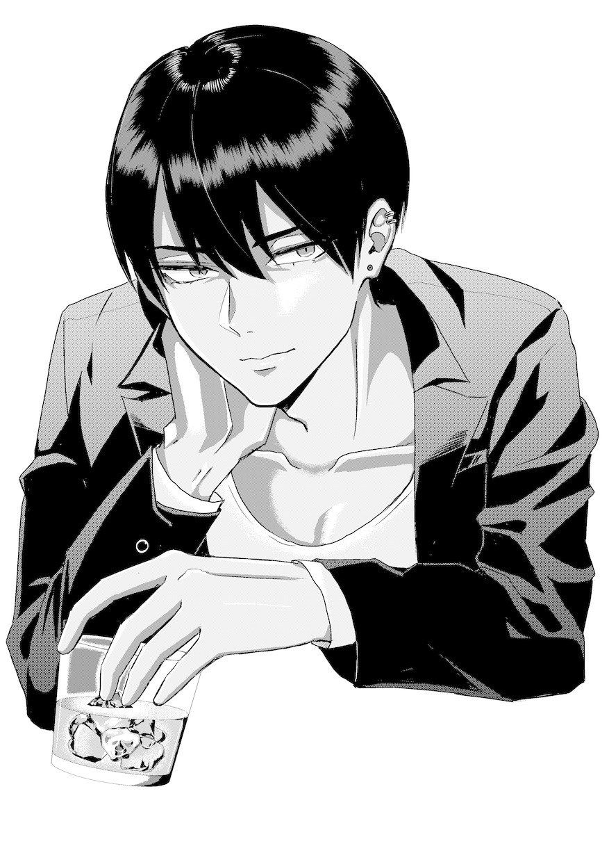 主に男の子をモノクロで描きます 10代～20代を対象にカッコイイ系のイラストを描きます イメージ9