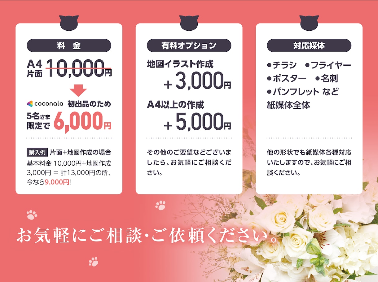現役のプロがチラシやフライヤーのデザインをします あなたのニーズに合わせて制作いたします！ イメージ2