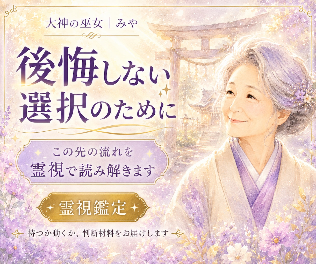 先の流れを霊視で読み解き、向き合い方をお伝えします これからの流れを見極め、待つか動くかを明確にしませんか？ イメージ1