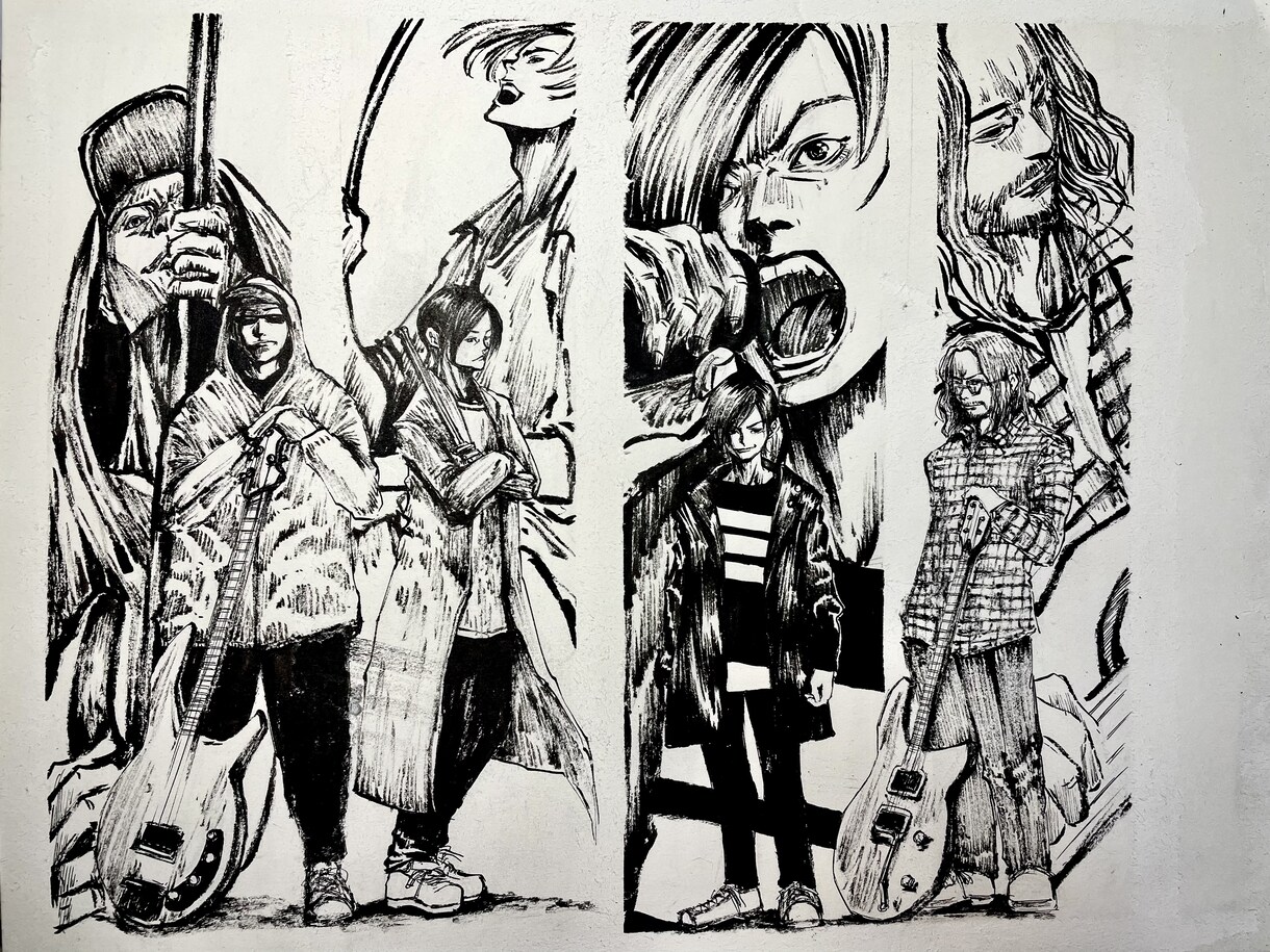 アナログ画であなた好みの作品を仕上げます 白黒作品に興味ある方、似顔絵など イメージ8