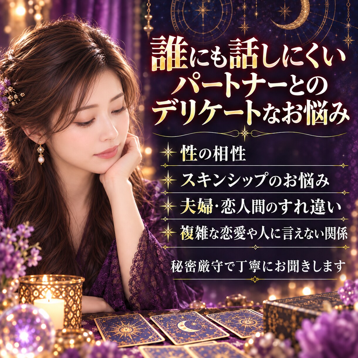 苦しい恋も否定せず、静かに本音を見ていきます 相手の本音とこの恋の流れ、寄り添いながらそっとお伝えします。 イメージ3