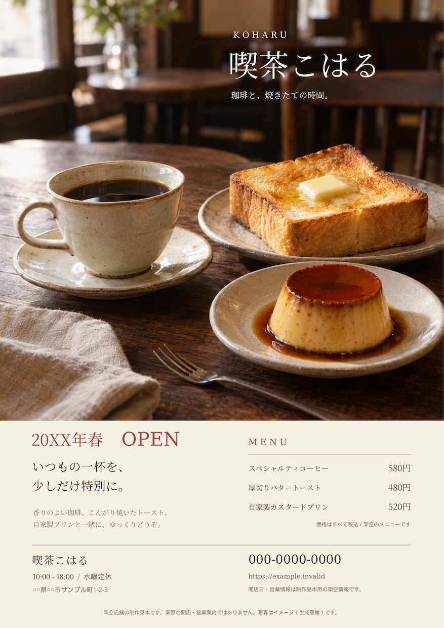 業種を問わずチラシ・営業資料を作ります お店・商品・イベントの案内を、読みやすい1枚に イメージ2