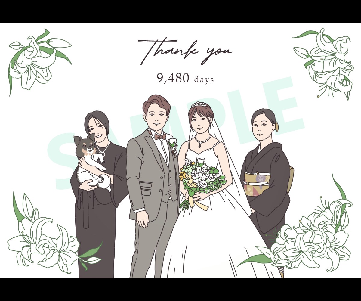 難しいオプションなし✿素朴で愛らしい似顔絵描きます 商用利用OK、SNS、プレゼント、記念日、アイコンに イメージ9