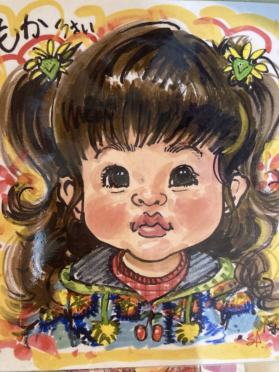 原画郵送！【送料込み】可愛いポップな似顔絵描きます 極端なデフォルメ無し！ポップでほんわか似顔絵 イメージ1