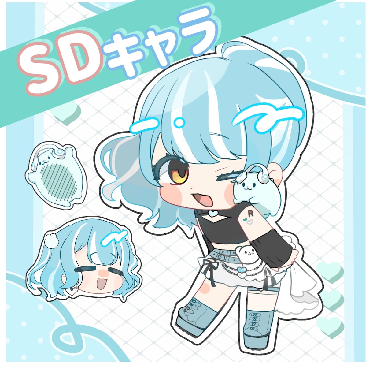 2頭身の可愛い！SDキャラ描きます SDキャラ、ちびキャラ、ミニキャラを描かせてください！ イメージ1