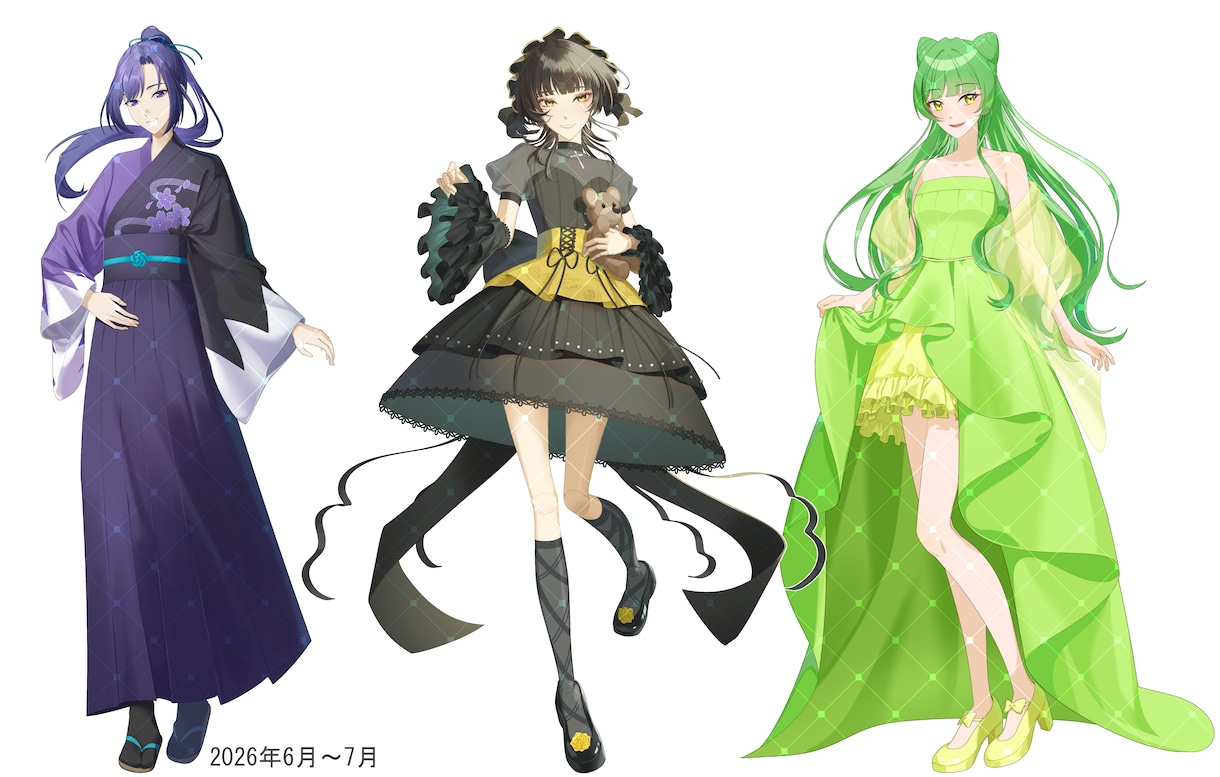 細身のキャラクターイラストを制作いたします 5~7頭身、中性、青年が得意です イメージ2