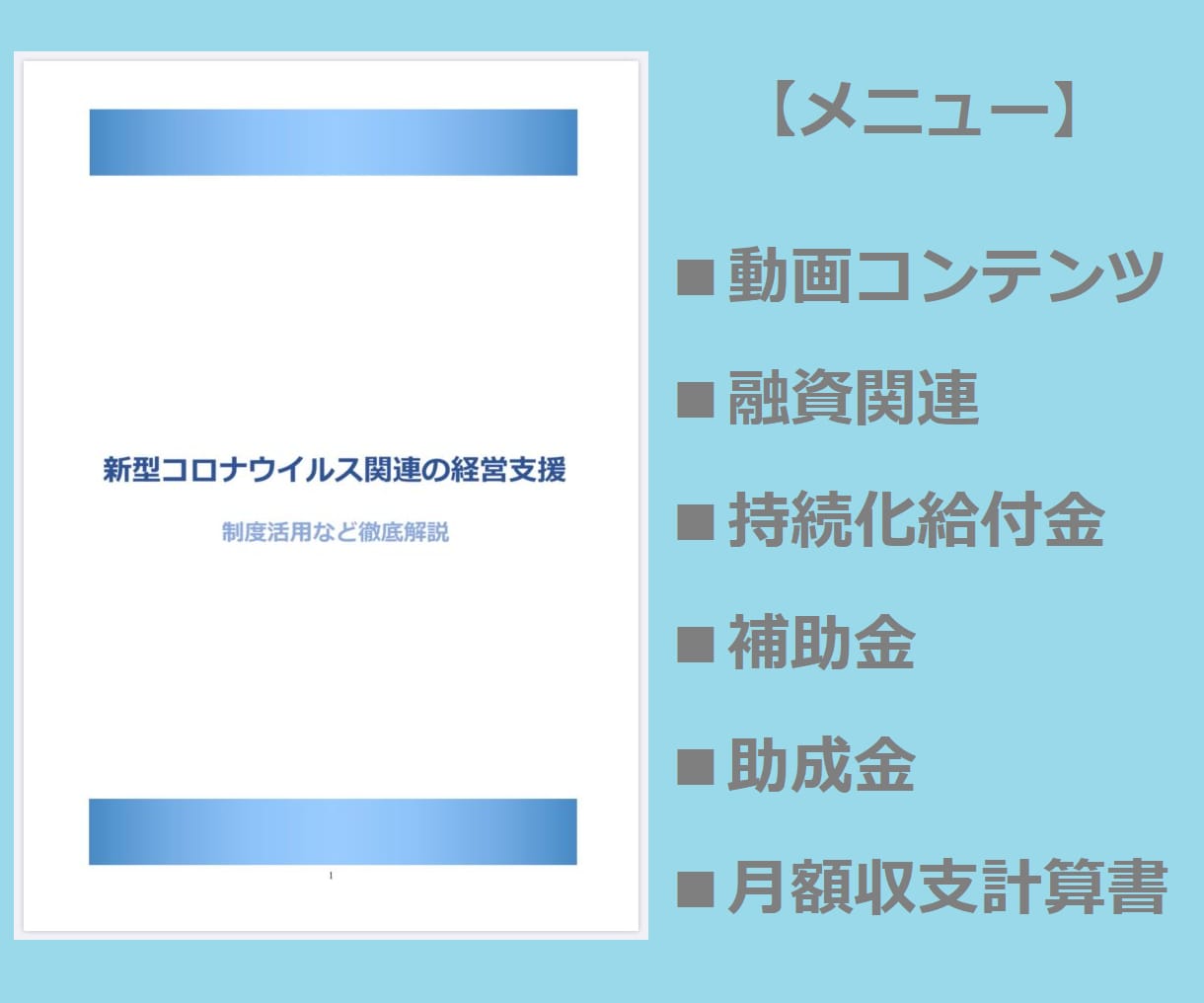 新型コロナウイルス関連の制度解説＆サポートします 異次元レベル！融資・持続化給付金・補助金・助成金が凄いことに イメージ3