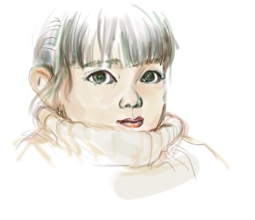 A4人物のお写真をもとに丁寧に絵にします お子さんの成長の記念、ご両親へのの贈り物などにいかがでしょう イメージ3