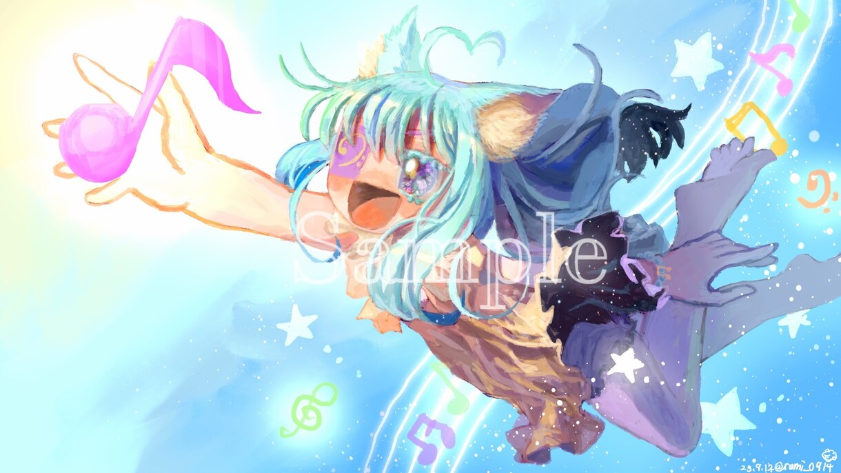 彩度高めヘッダーお描きします SNSなどでご使用いただけます！ イメージ2