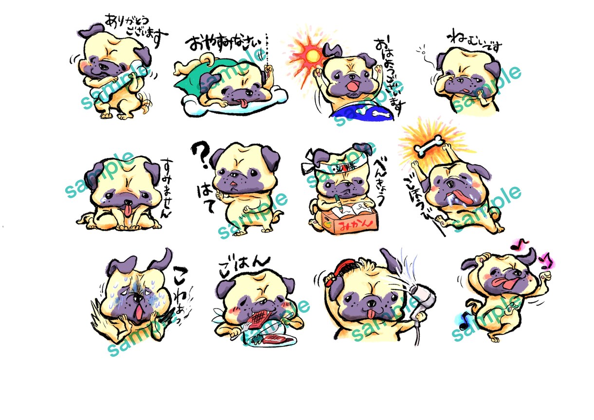 動物LINEスタンプ作成します 犬、猫、ウサギ、鳥類など何でも描きます！ イメージ3
