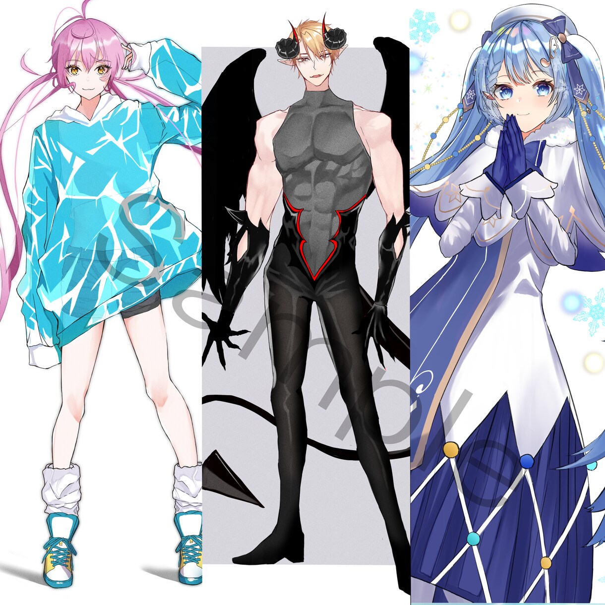 立ち絵、キャラクターデザインします 配信、Vtuber、TRPGなどの立ち絵デザインします！ イメージ6