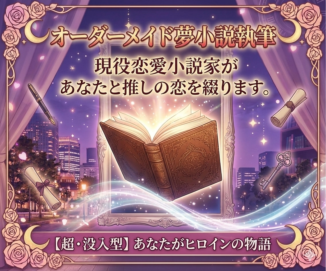 二次元恋愛♡オーダーメイド夢小説を執筆します アイドル、芸能人、二次元の夢女子（リアコ）向けの恋愛叶えます イメージ1