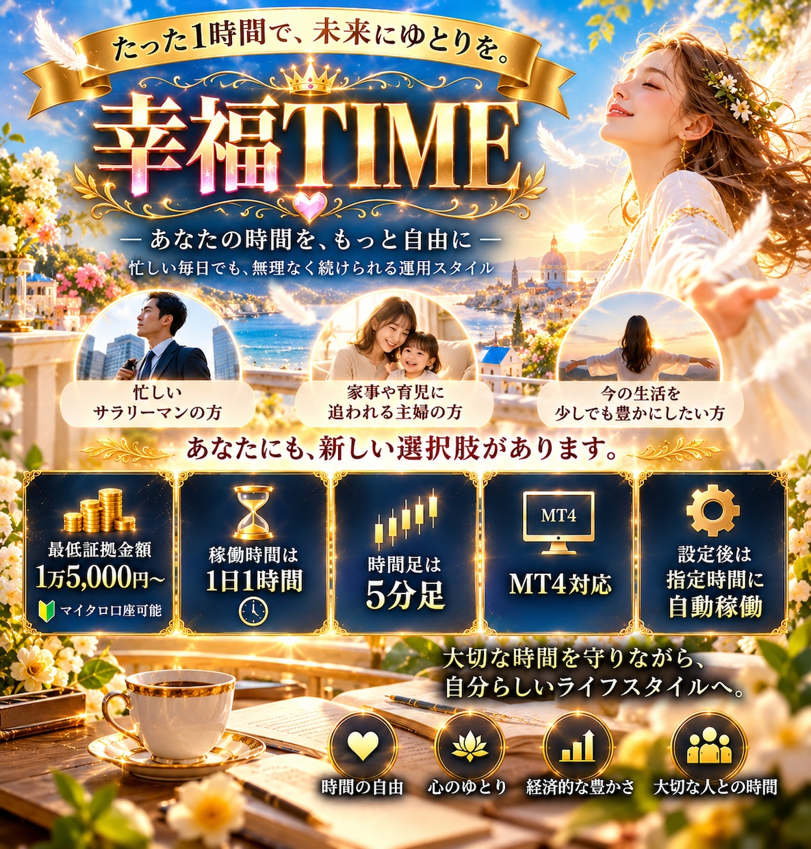皆様を嬉しく楽しくさせます 目を閉じながら何も考えずにセットするだけ イメージ1