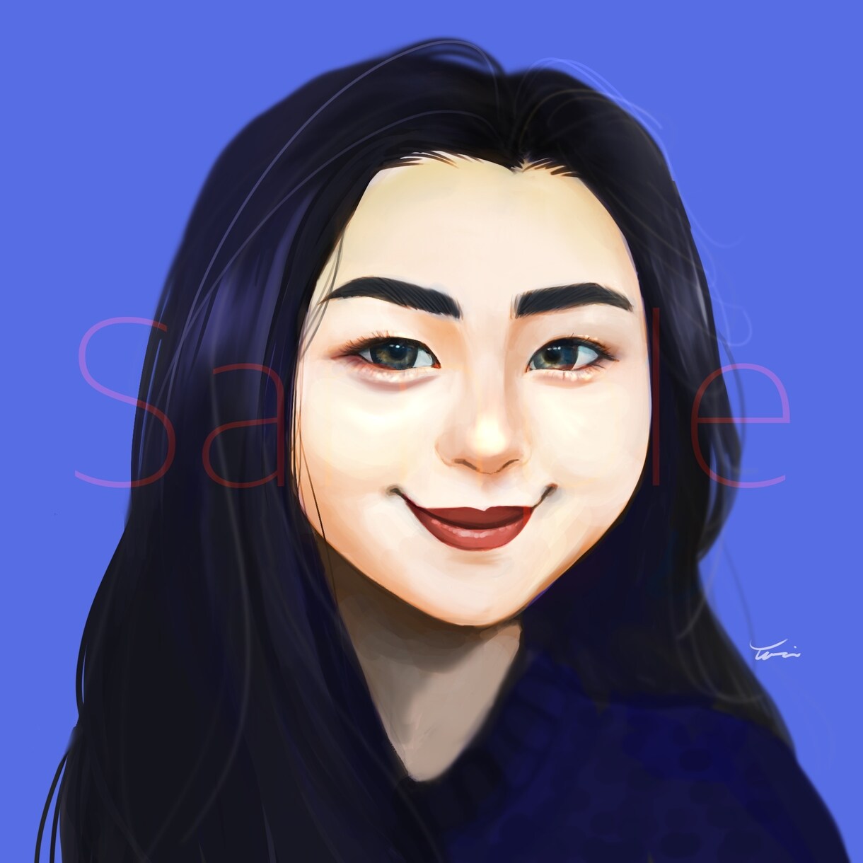 大人っぽいリアルな似顔絵描きます SNS用アイコンやプレゼントに！パッと目を引く似顔絵です。 イメージ3