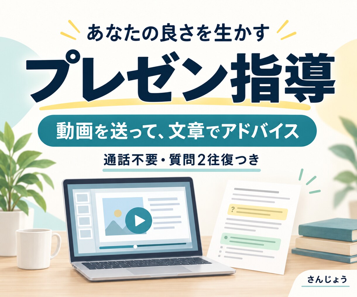 あなたに合うプレゼンの伝え方と練習方法を提案します 通話不要。練習動画から良い点と改善のコツを具体的に イメージ1