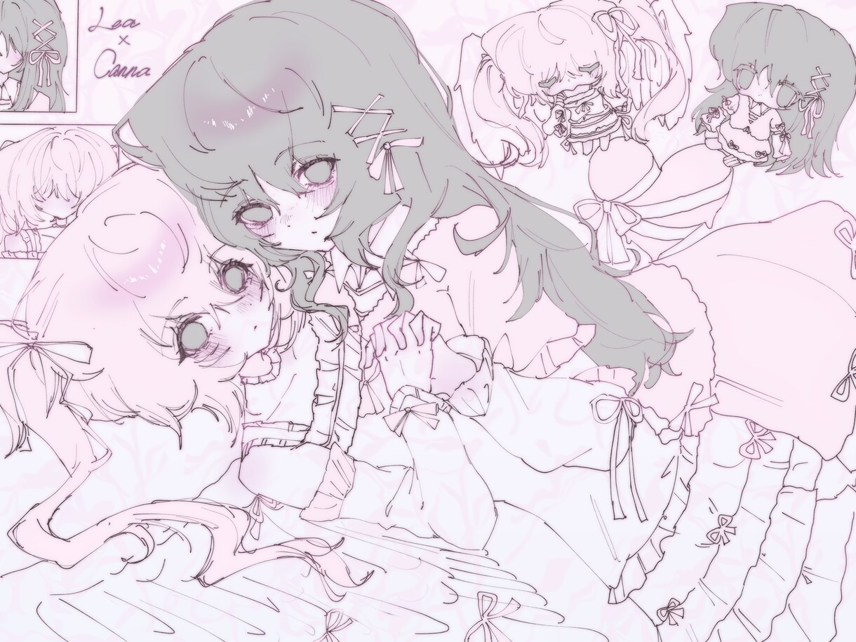 ふわふわゆるっとした雰囲気のイラスト描きます 淡く甘いゆるふわなタッチでお描きします♩ イメージ3