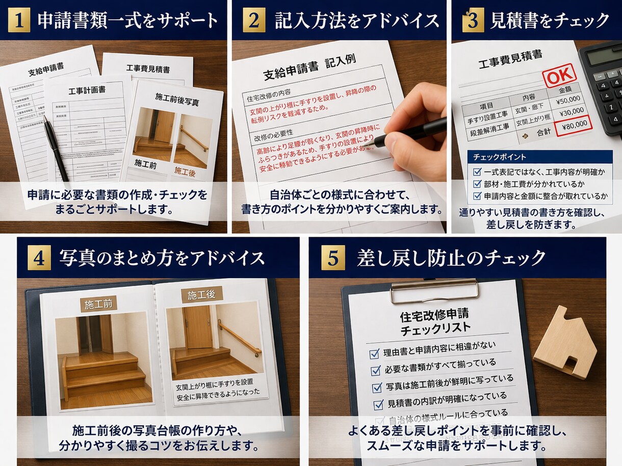 住宅改修費申請の書類作成・チェックします 差し戻し防止！現場経験者がサポート イメージ2