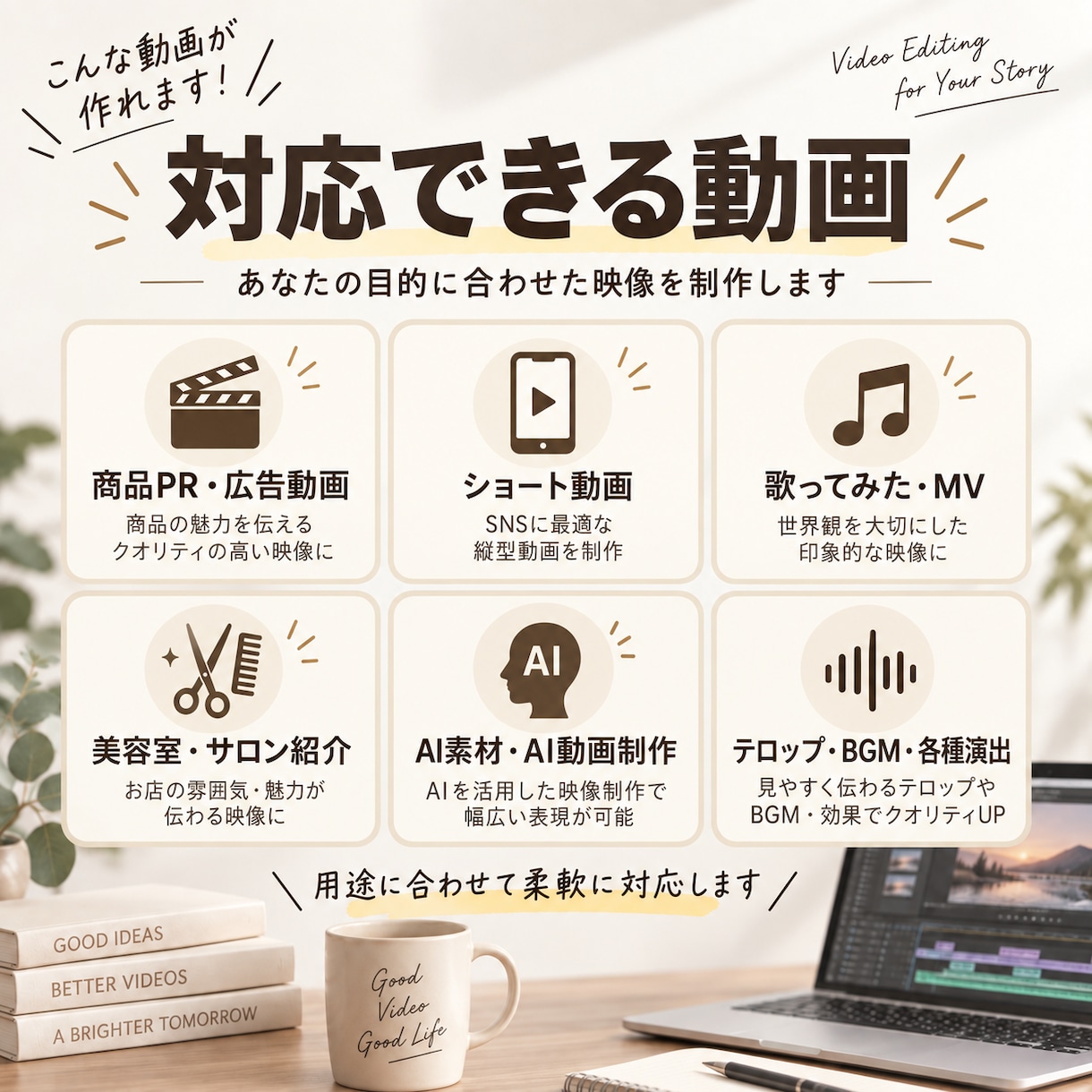 PR・SNS・MVの動画編集を承ります 先着3名様限定｜動画1本5,000円で制作します イメージ2