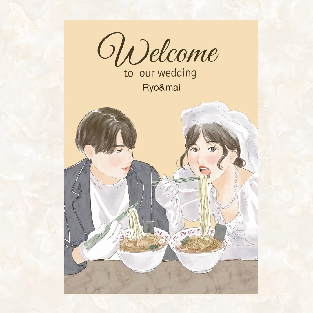 世界に一つだけの結婚証明書描きます ゲスト参加型 |結婚証明書｜ウェディングツリー似顔絵オーダー イメージ6