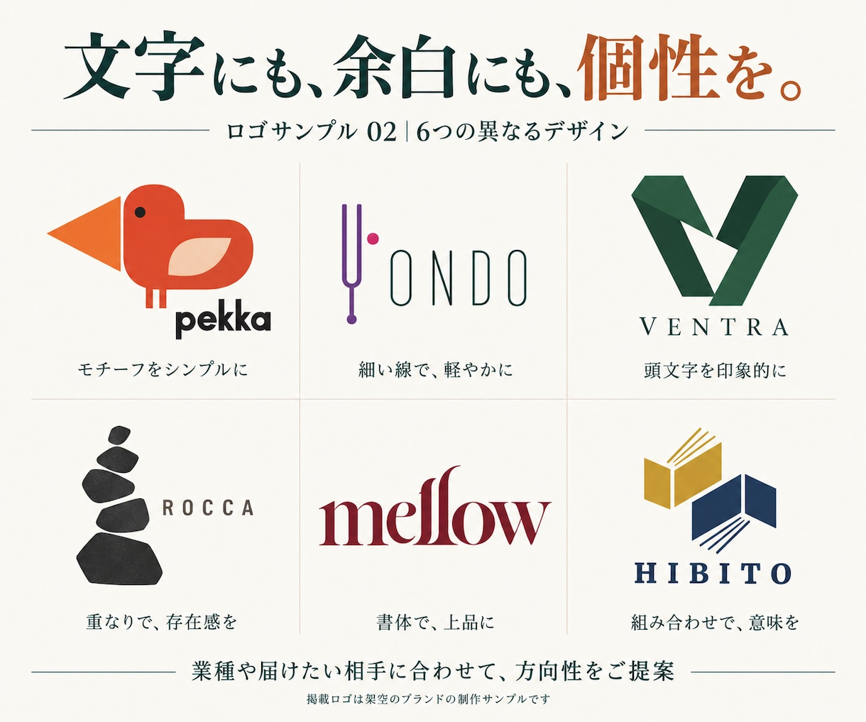 伝わるロゴとブランドの基本セットを制作します ロゴ2案・配色と書体の提案・SNSにも使える画像データ付き イメージ2