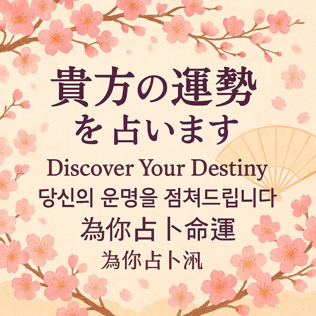 英語・韓国語・中国語、やさしいにほんごで占います Personalized Fortune Reading イメージ1
