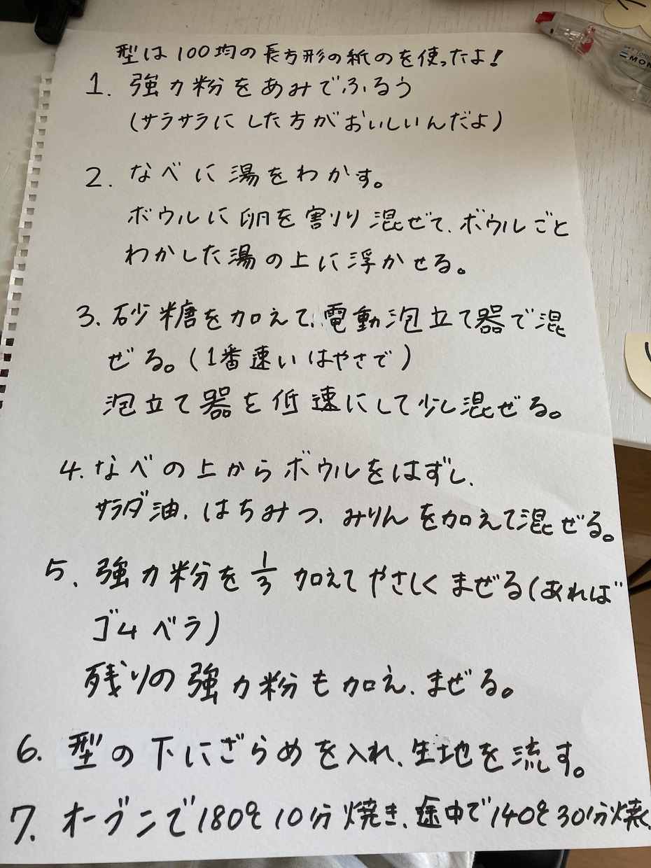 レシピを噛み砕いた言い方や文字で描きます お子様やご老人、料理が苦手な方など向けに紙媒体を作ります イメージ2