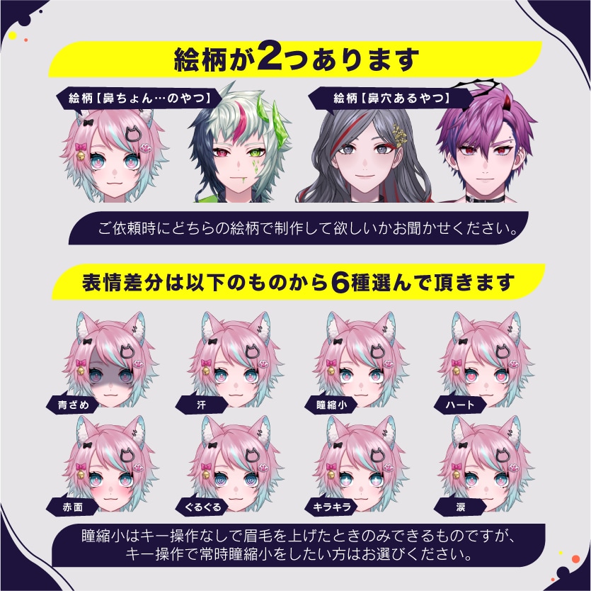 V向け！魅力的なLive2Dモデルを制作いたします キャラデザ〜モデリングまで破綻のないLive2Dモデルを制作 イメージ6