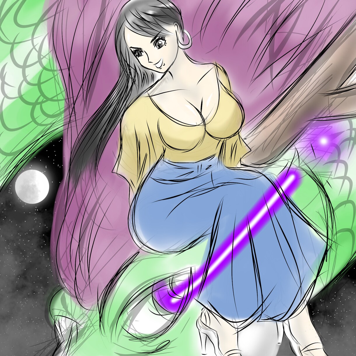 龍神さまが依頼人様に寄り添うイラストを描きます 龍神さまと縁を結び、目標や夢を達成するお手伝いをします！ イメージ1