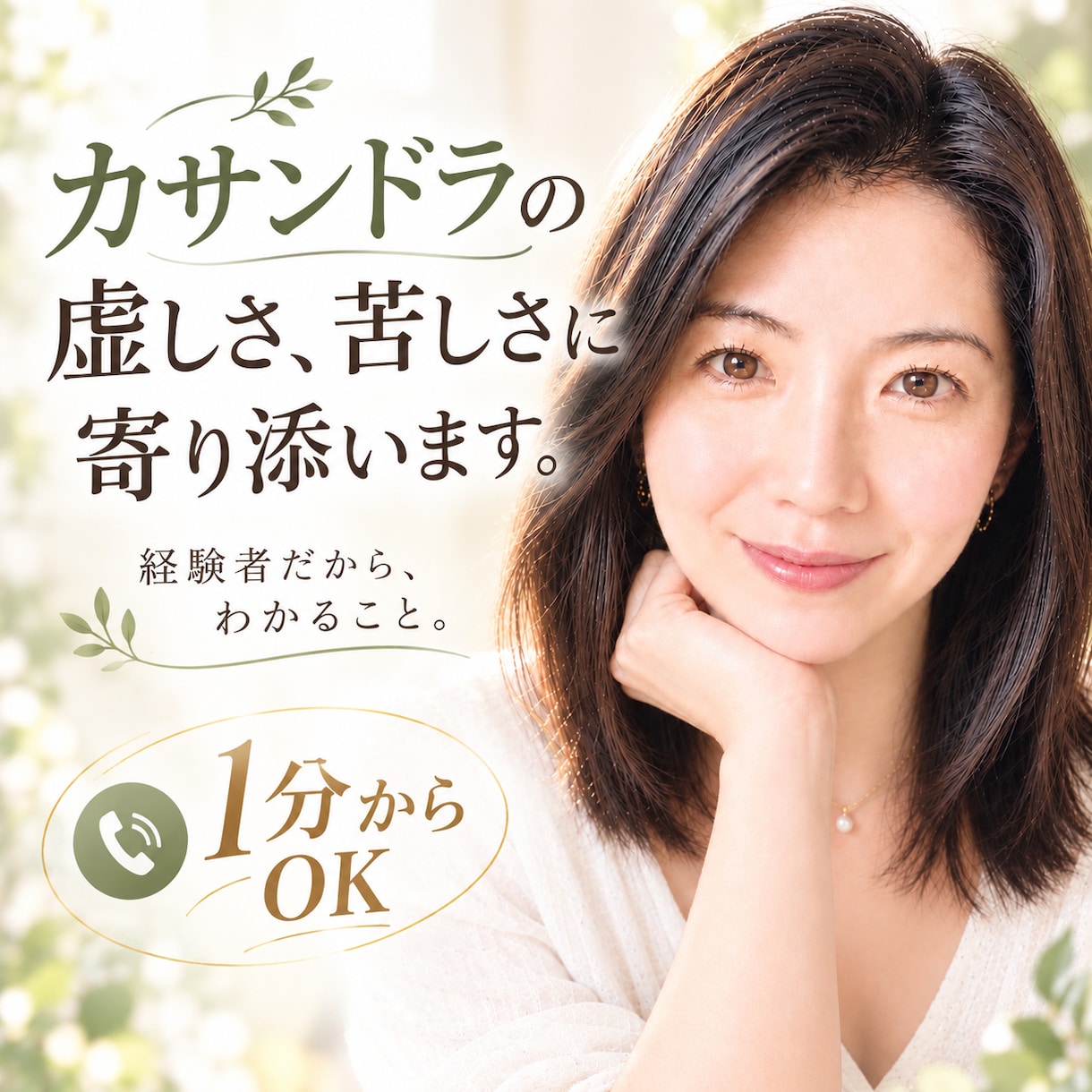カサンドラ、今の胸の痛み孤独の苦しさに寄り添います カサンドラ｜今の誰にも言えない孤独で辛いお気持ちお聴きます。 イメージ1