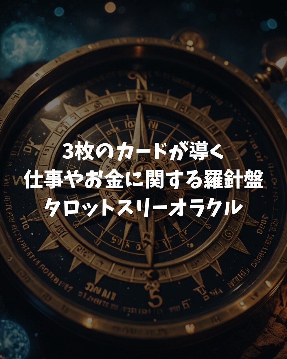 仕事やお金の未来を指示す羅針盤/カード３枚引きます ☆羅針盤スリーオラクル/タロットで示す未来の仕事やお金 イメージ1