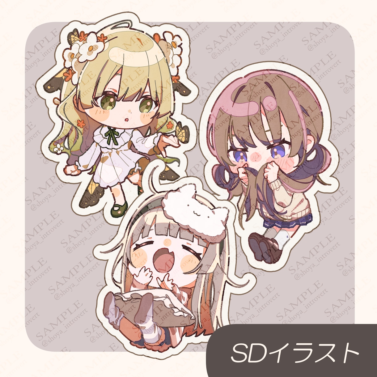 一枚絵/立ち絵/SDキャラのイラスト制作承ります お見積もりのご相談からでもお気軽にご連絡ください。 イメージ4